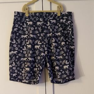 RLX Ralph Lauren Navy Cheetah Print Performance Golf Shorts